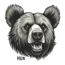 be your own hero said by gay bear hairy handsome man tattoo design idea