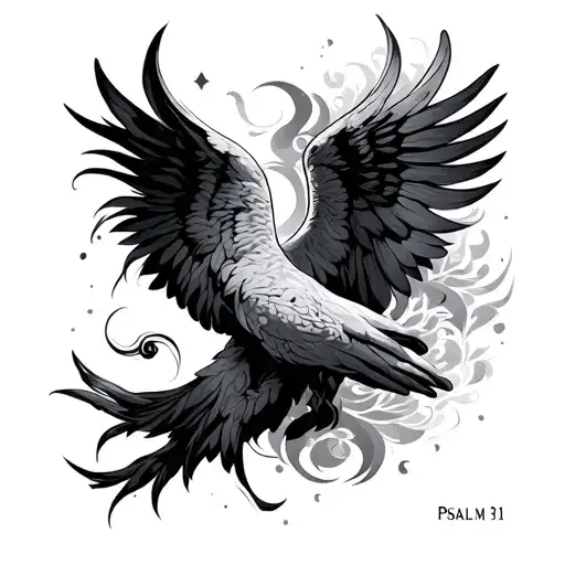 Psalm 91 tattoo design idea