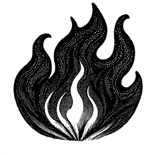 Flame as a symbol of warmth tattoo design idea