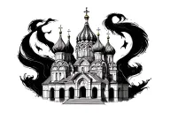 Russian cathedral tattoo design idea