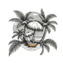 we have a group name the meme group that so we plan the vacation there, probably vacation will be symbolise by coconut tattoo design idea