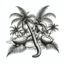 we have a group name the meme group that so we plan the vacation there, probably vacation will be symbolise by coconut tattoo design idea