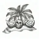 we have a group name the meme group that so we plan the vacation there, probably vacation will be symbolise by coconut tattoo design idea