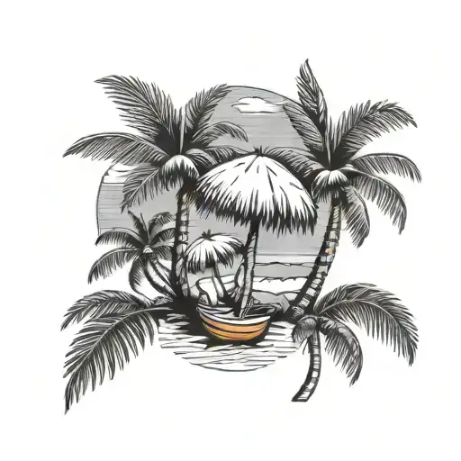 we have a group name the meme group that so we plan the vacation there, probably vacation will be symbolise by coconut tattoo design idea