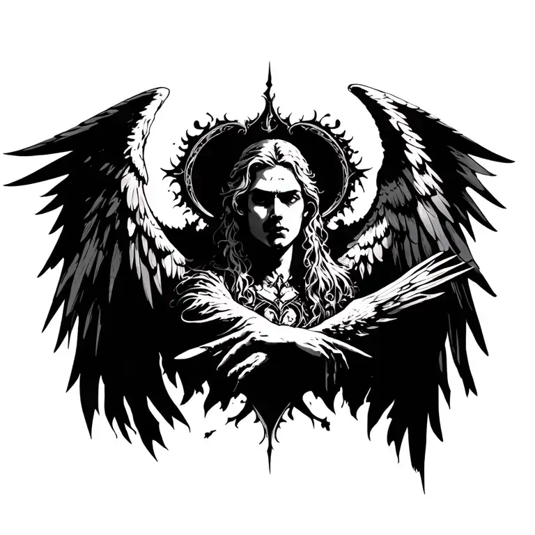 archangel uriel tattoo design idea