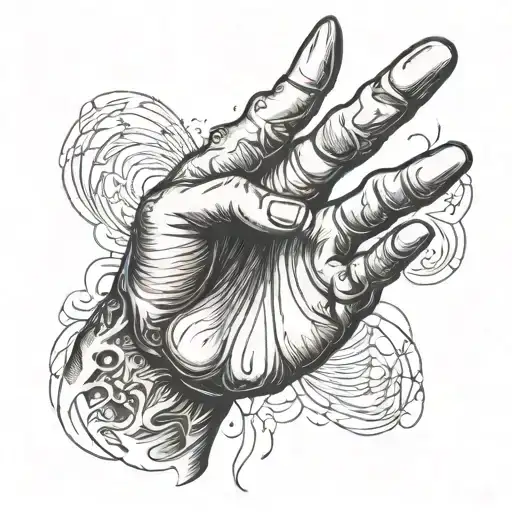 A tatto idea for men hand where its showing about to embrace the pain and never give up attitude and doingbit all alone tattoo design idea