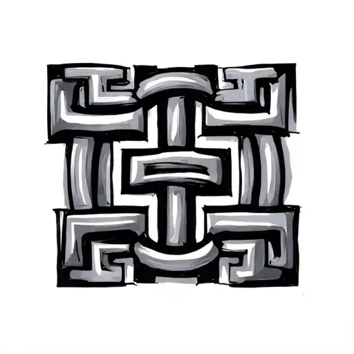 greek key design tattoo design idea