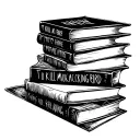 to kill a mocking bird inspired stack of 5 books stacked tattoo design idea