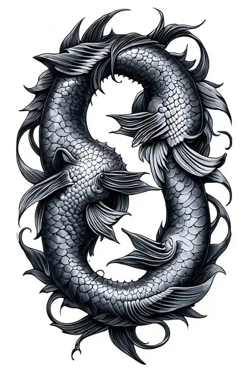 libra and pisces tattoo design idea