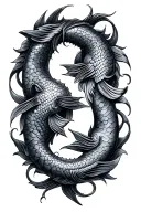 libra and pisces tattoo design idea