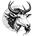 taurus protecting virgo tattoo design idea