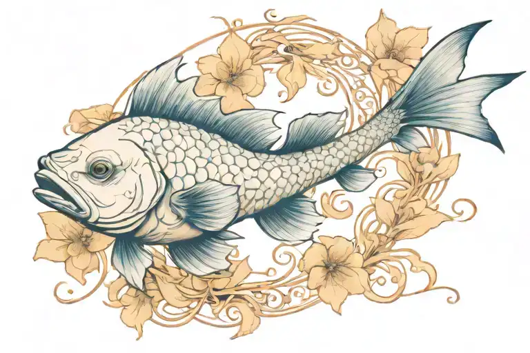 coi fish tattoo design idea
