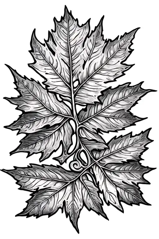 leafs bay Greek mythology tattoo design idea