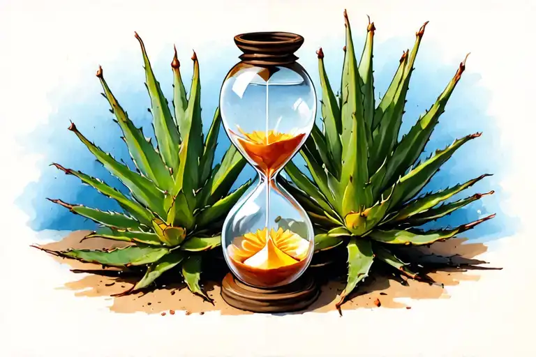 Hourglass agave oaxaca tattoo design idea