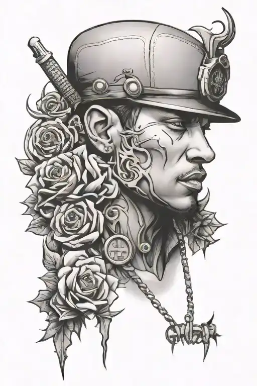 Gangsta tattoo design idea