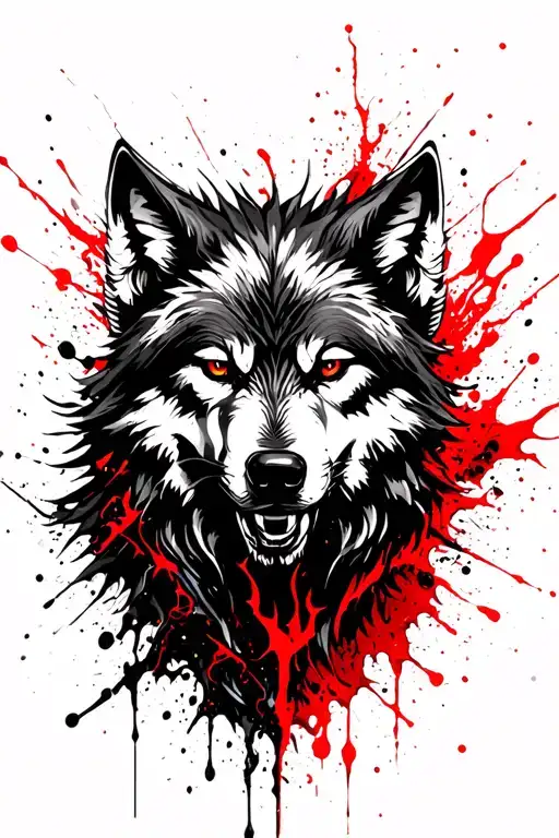 fenrir viking norse wolf tattoo design idea