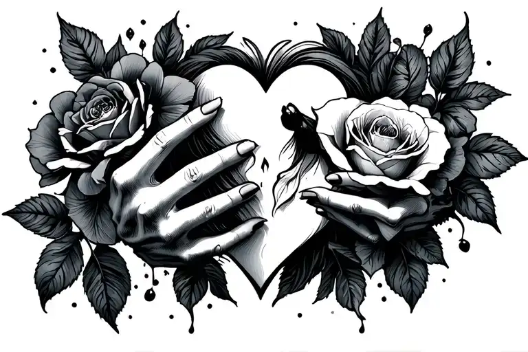 Heartbreak, loneliness, death tattoo design idea