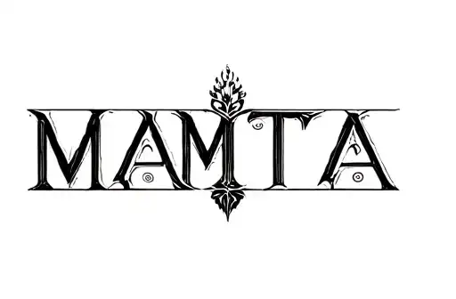 "MAMTA " tattoo design idea