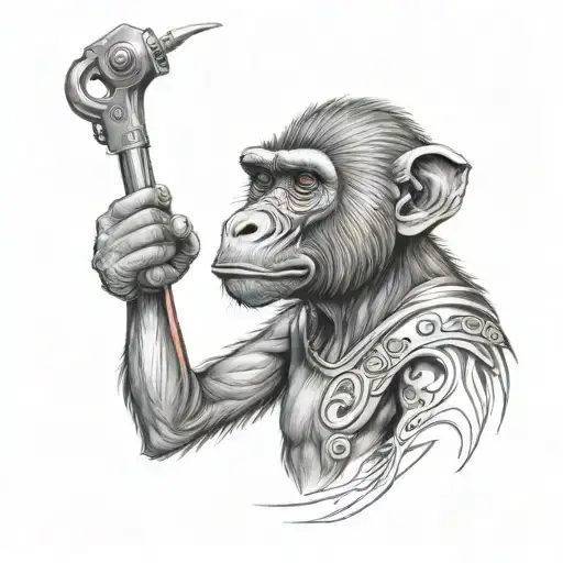 a baboon tattoo artist tattoo design idea