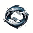 pisces constalation tattoo design idea