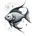 pisces constalation tattoo design idea
