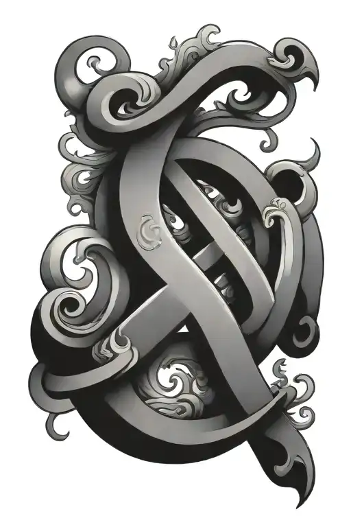 ampersand modern tattoo design idea