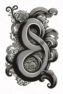 ampersand modern tattoo design idea