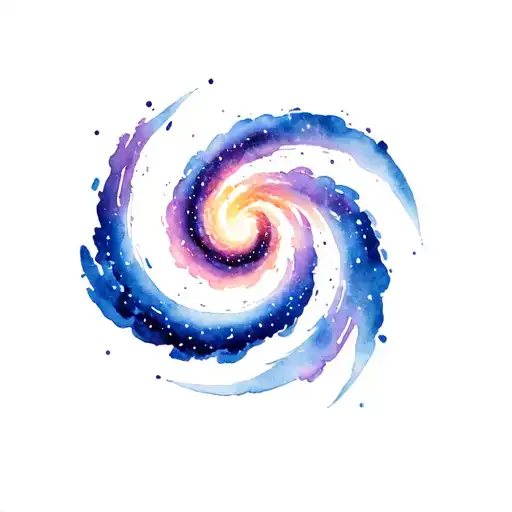 spiral galaxy fibonacci sequence pantheism tattoo design idea