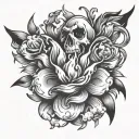 pc on fire tattoo design idea