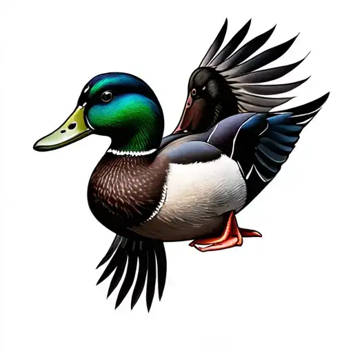 Mallard Duck tattoo design idea