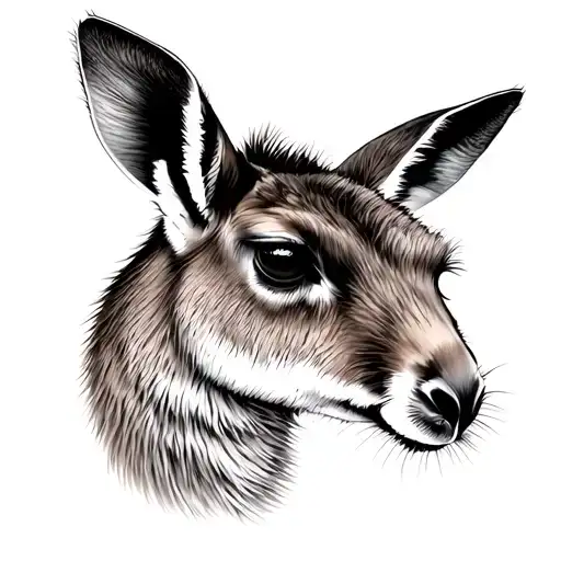 kangaroo tattoo design idea