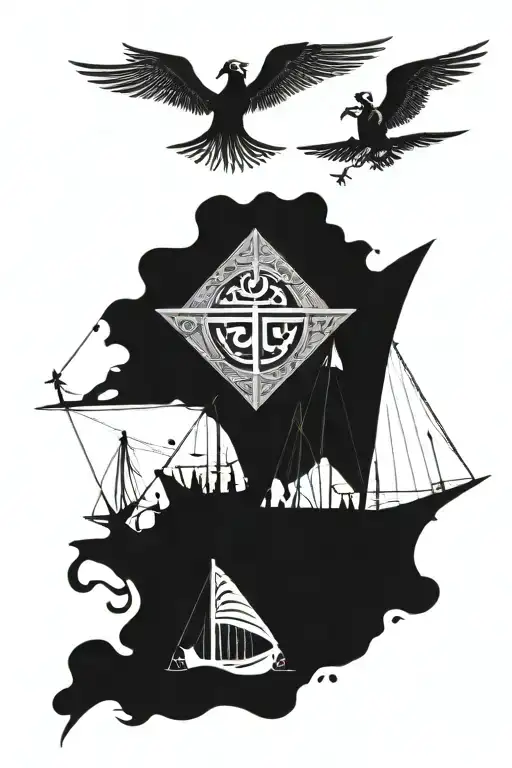 representation of Greek and Egyptian signs, with also Portuguese signs tattoo design idea