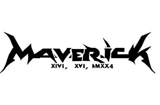 "Maverick VII.XVII.MMXXIV" tattoo design idea