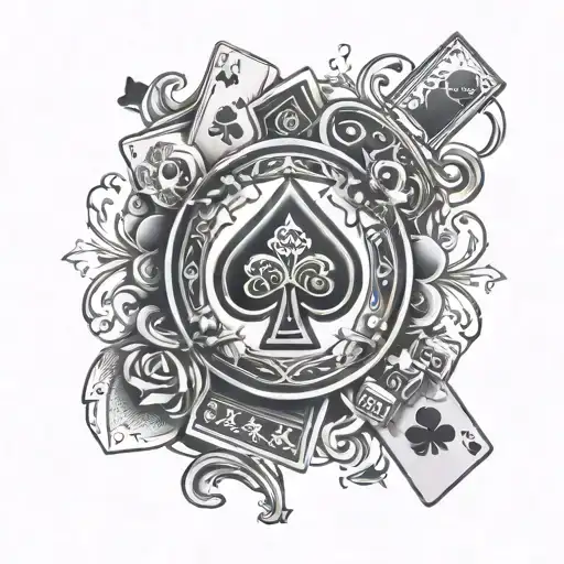 poker card risk rich tattoo design tattoo design idea
