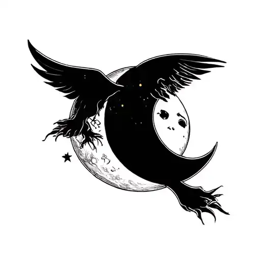 tattoo inspired by harvest moon by Suicideboys tattoo design idea