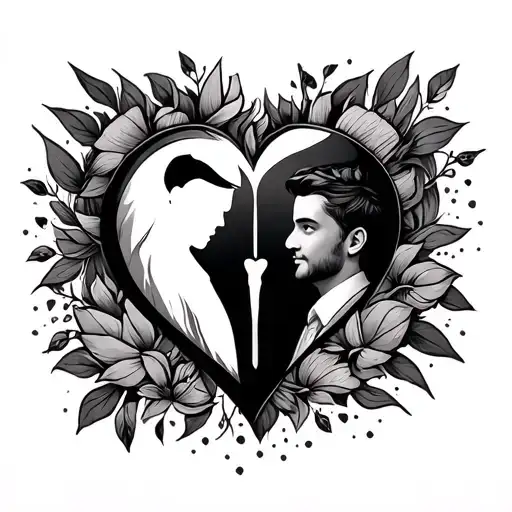 Symbol Love Father and Son tattoo design idea