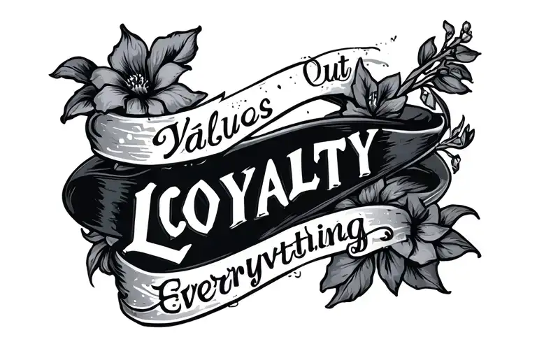 Loyalty Out Values Everything tattoo design idea
