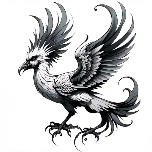 Simurgh tattoo design idea