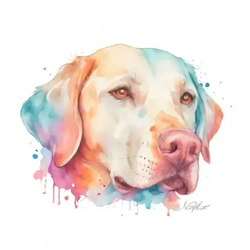 Dog Nose Labrador Love tattoo design idea