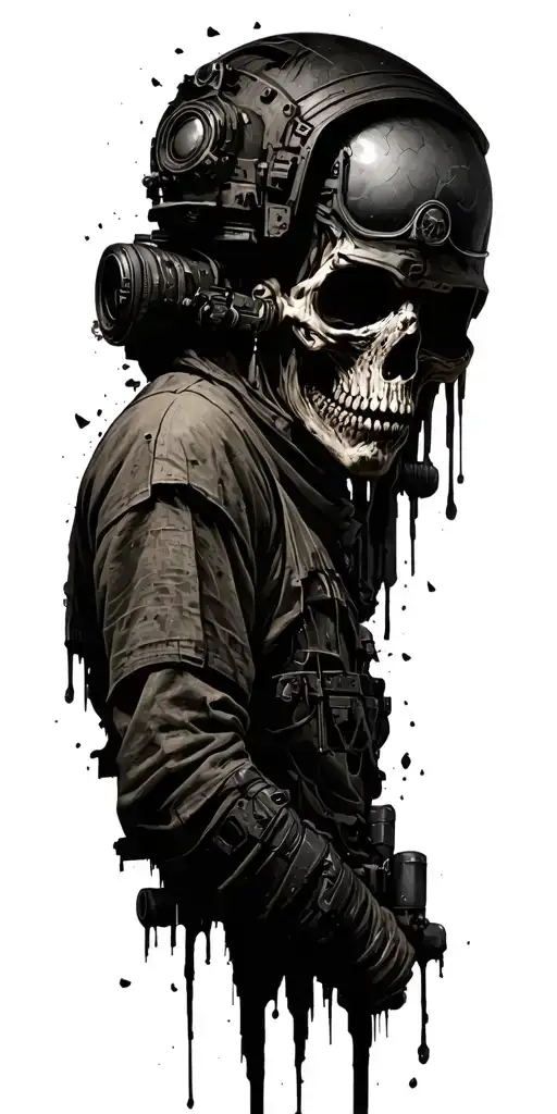 Post apocalyptic scene tattoo tattoo design idea