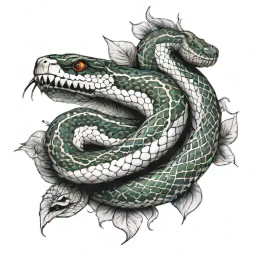 Moyocoyotzin writen in a snake that is eating its own tail tattoo design idea