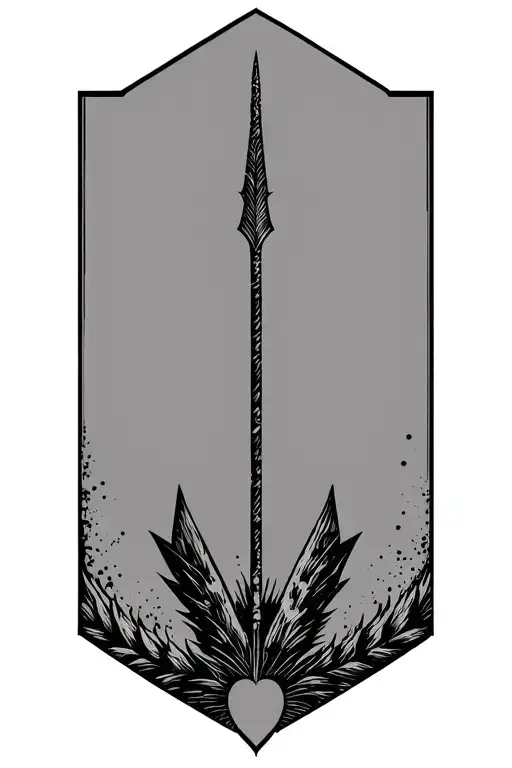 arrow no back ground tattoo design idea