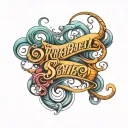 Script lettering tattoo design idea