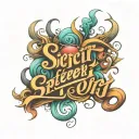 Script lettering tattoo design idea