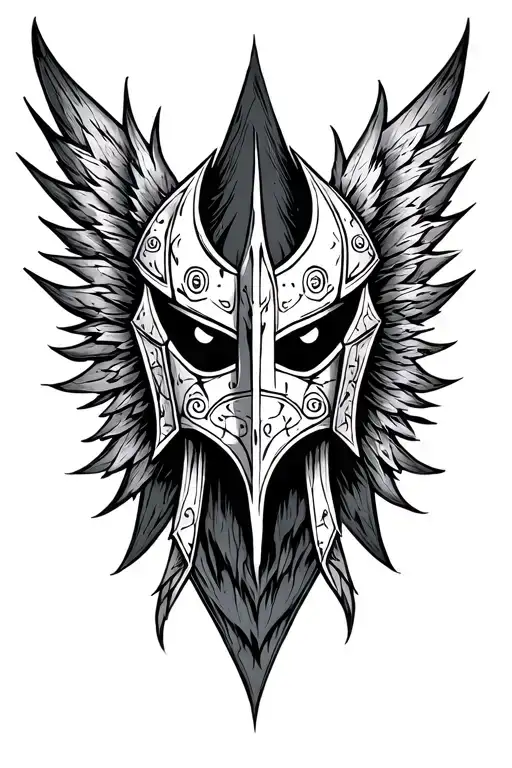 Helm Awe symbol tattoo design idea