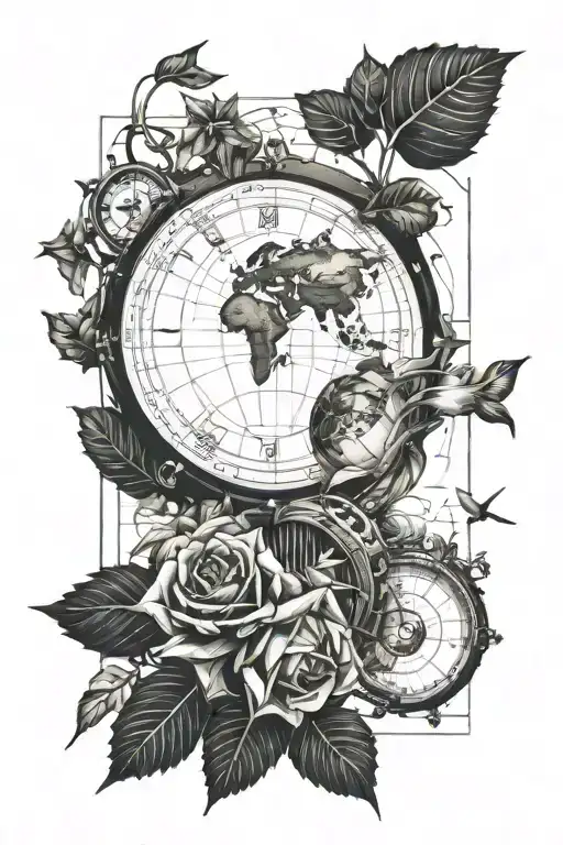 Incorporate stock market charts and graphs into a dynamic sleeve tattoo design tattoo design idea