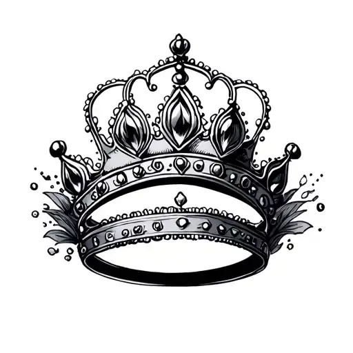 Tiara Crown tattoo design idea