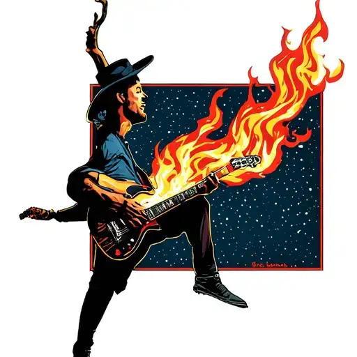 Dave Matthews band firedancer mixed with the tragically hip tattoo design idea