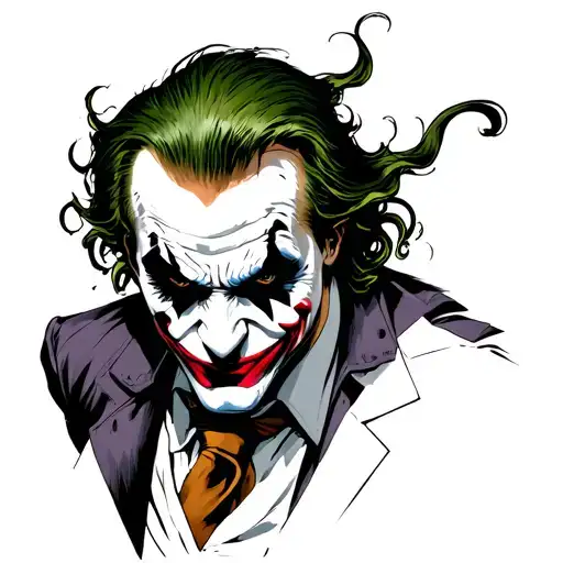 joker DC comics tattoo design idea