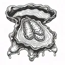 oyster tattoo design idea